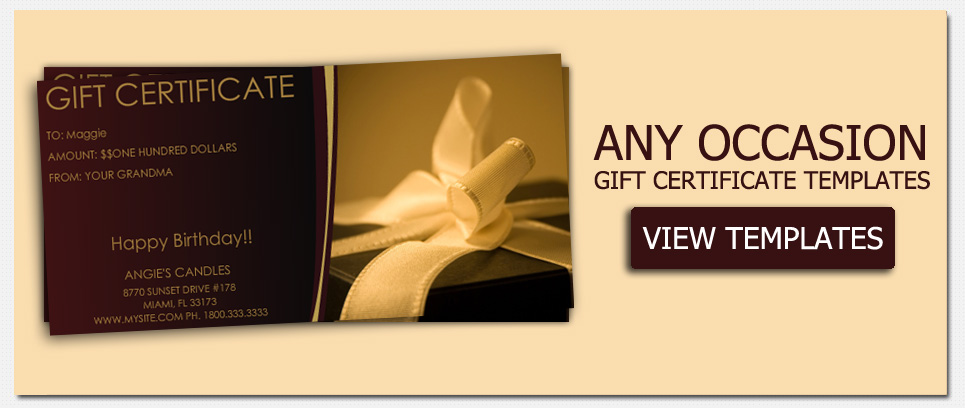 Mother's Day Gift Certificate Templates