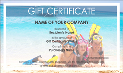 travel certificate template