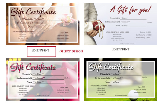 How to Design Print Your Own Gift Certificates